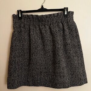 J. Crew Black houndstooth wool blend lined mini skirt size 6
